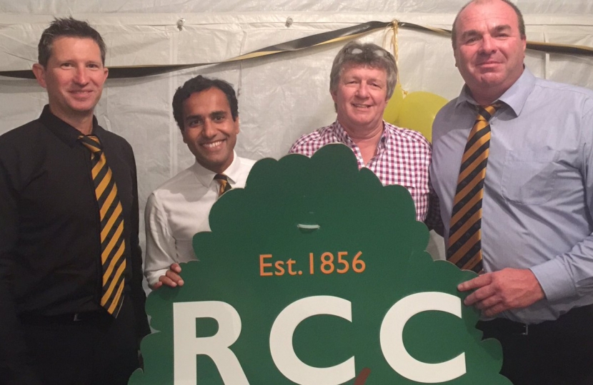 Rehman Chishti MP at Rainham Cricket Club annual presentation