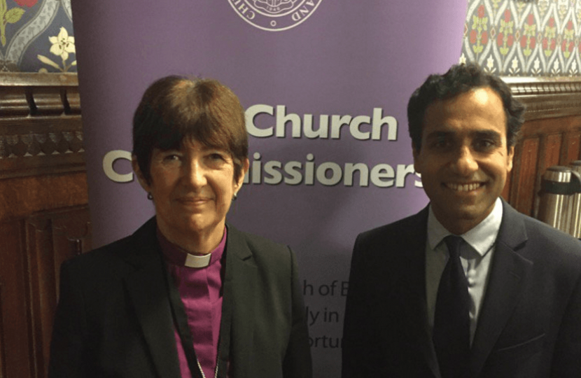 Rehman with Christine Hardman