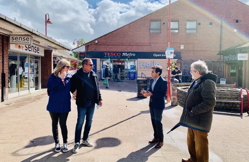 Rehman speaking with constituents