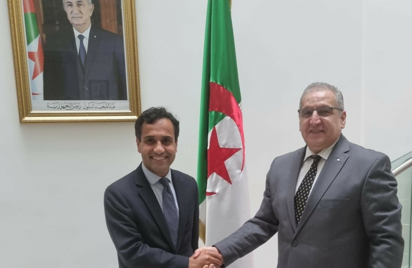 Rehman with Ambassador Lounès Magramane