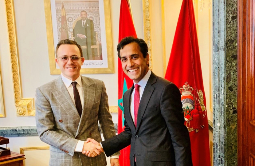 Rehman with the Moroccan Ambassador