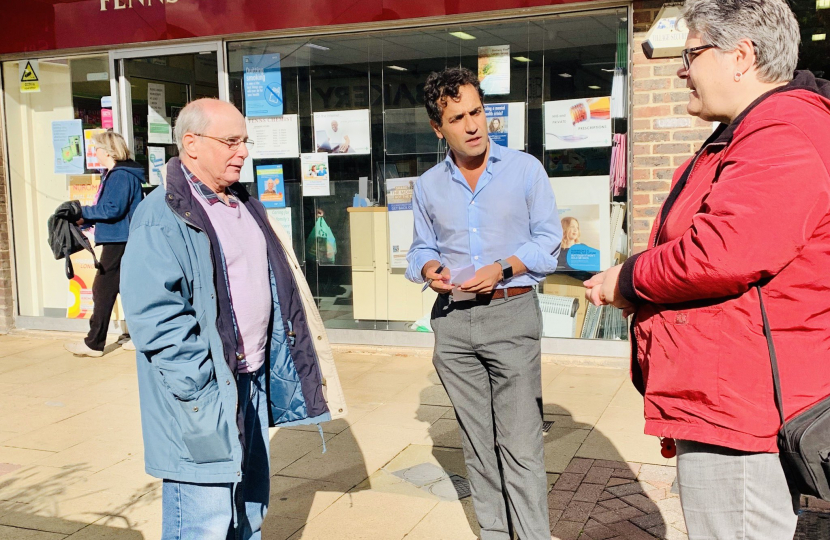 Rehman with local residents