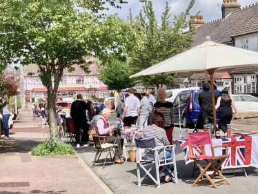 Local residents in Gillingham celebrating the coronation