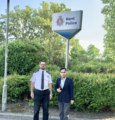 Rehman with Chief inspector Jenner, after they discussed community safety