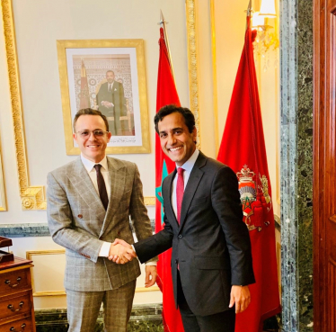 Rehman with the Moroccan Ambassador