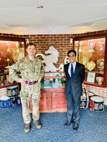 Rehman with the Commanding Officer