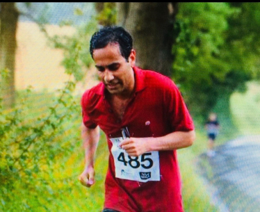 Picture of Rehman running a previous race