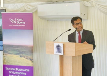 Rehman speaking at the event